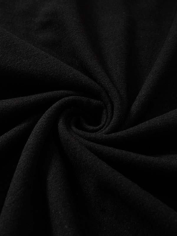 EMMIOL Mini abito nero a maniche lunghe con spalle scoperte