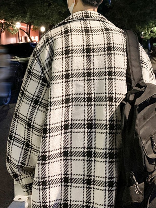 EMMIOL Men's Vintage Checker Tweed Jacket