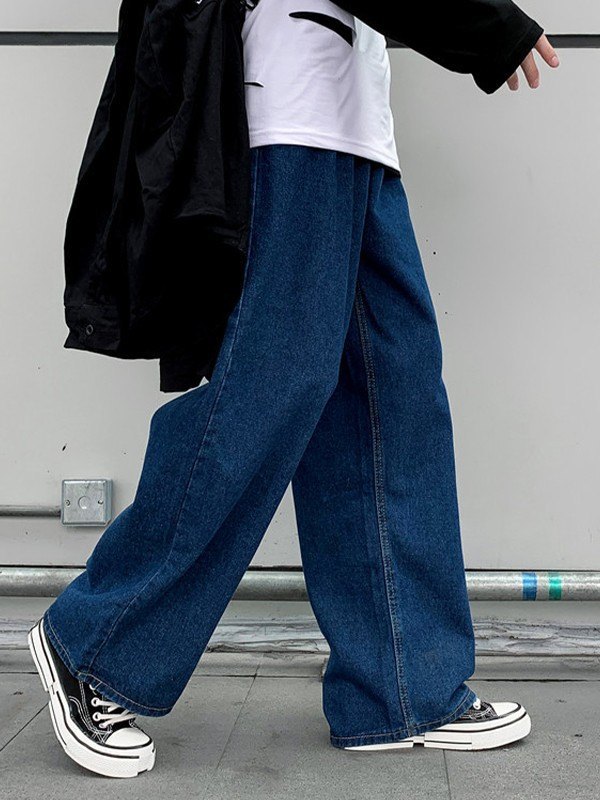 EMMIOL Men's Washed Classic Straight Leg Jeans