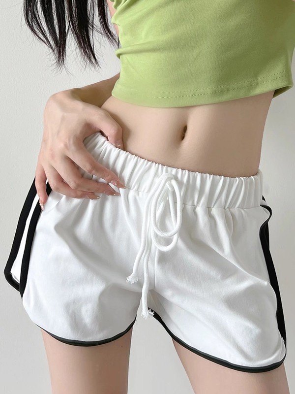 EMMIOL White Y2K Micro Dolphin Shorts