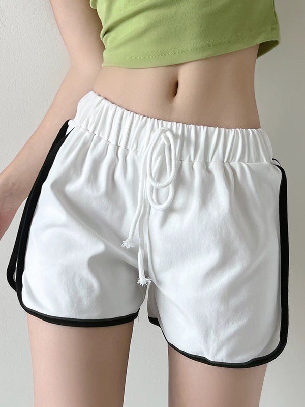 EMMIOL White Y2K Micro Dolphin Shorts