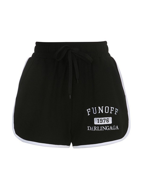 EMMIOL Shorts de delfín con logo vintage bordado