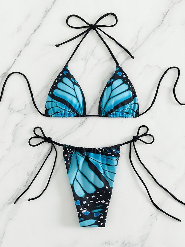 EMMIOL Bikini a farfalla con lacci