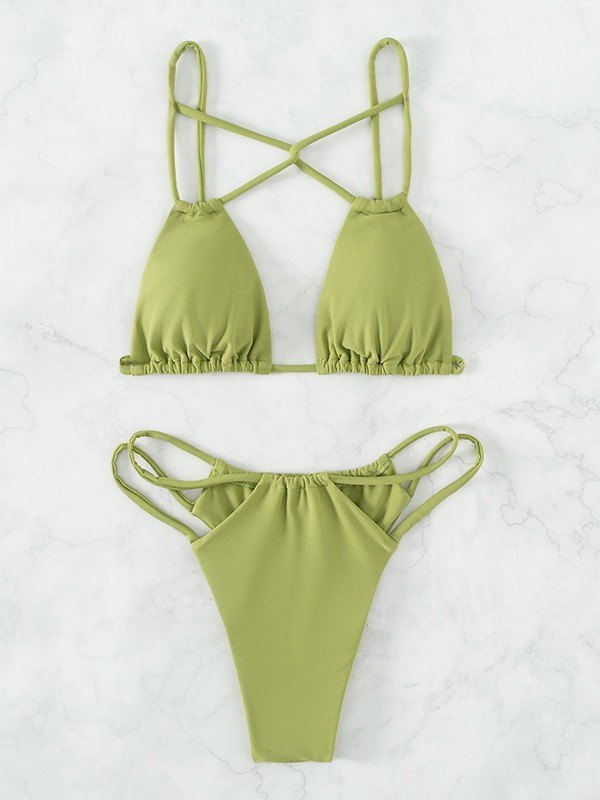 EMMIOL Strappy Cutout Micro Bikini Set