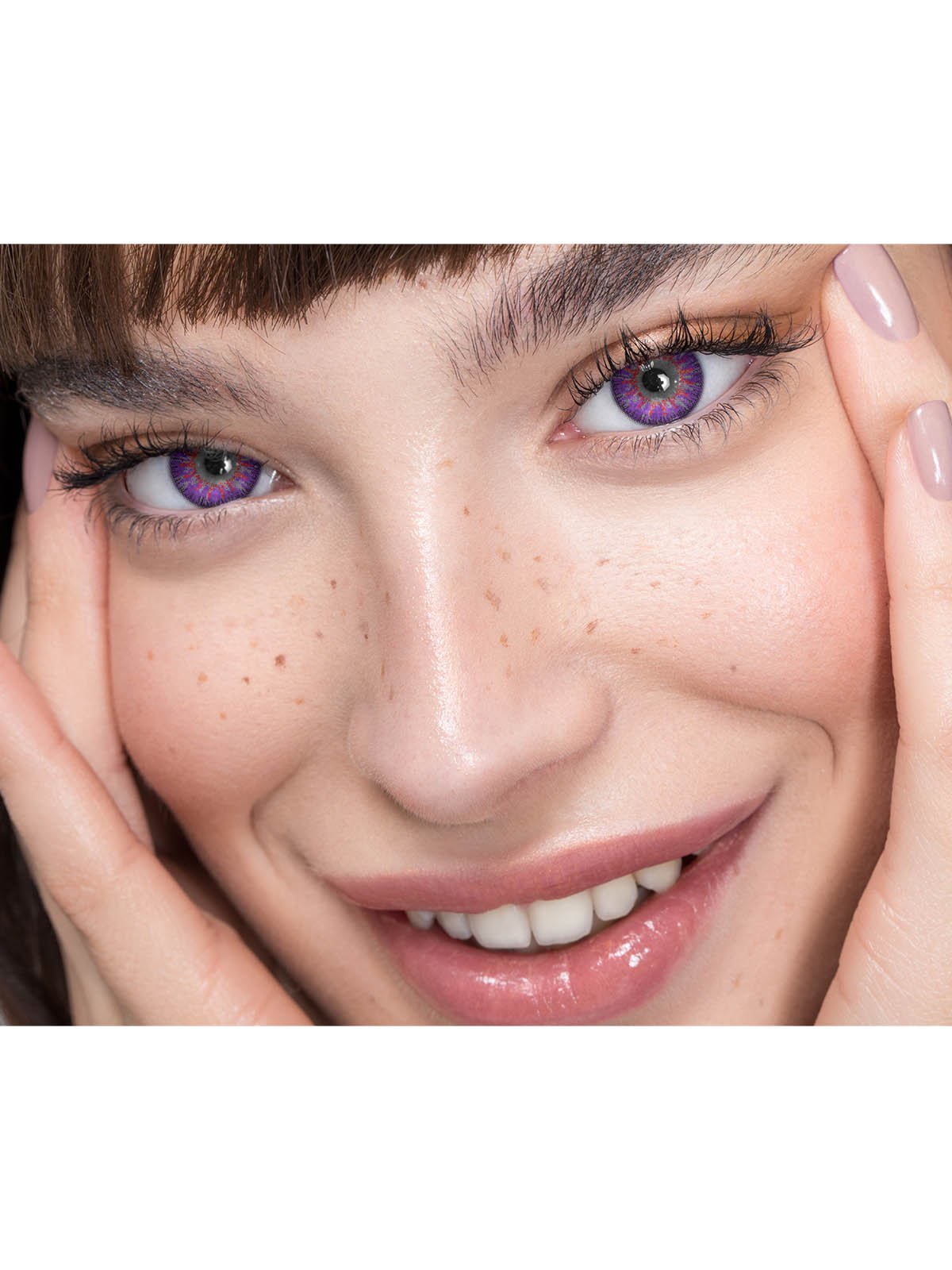 EMMIOL Eyemiol Blaze Lentes De Contacto De Color Púrpura 0.00/6 Meses