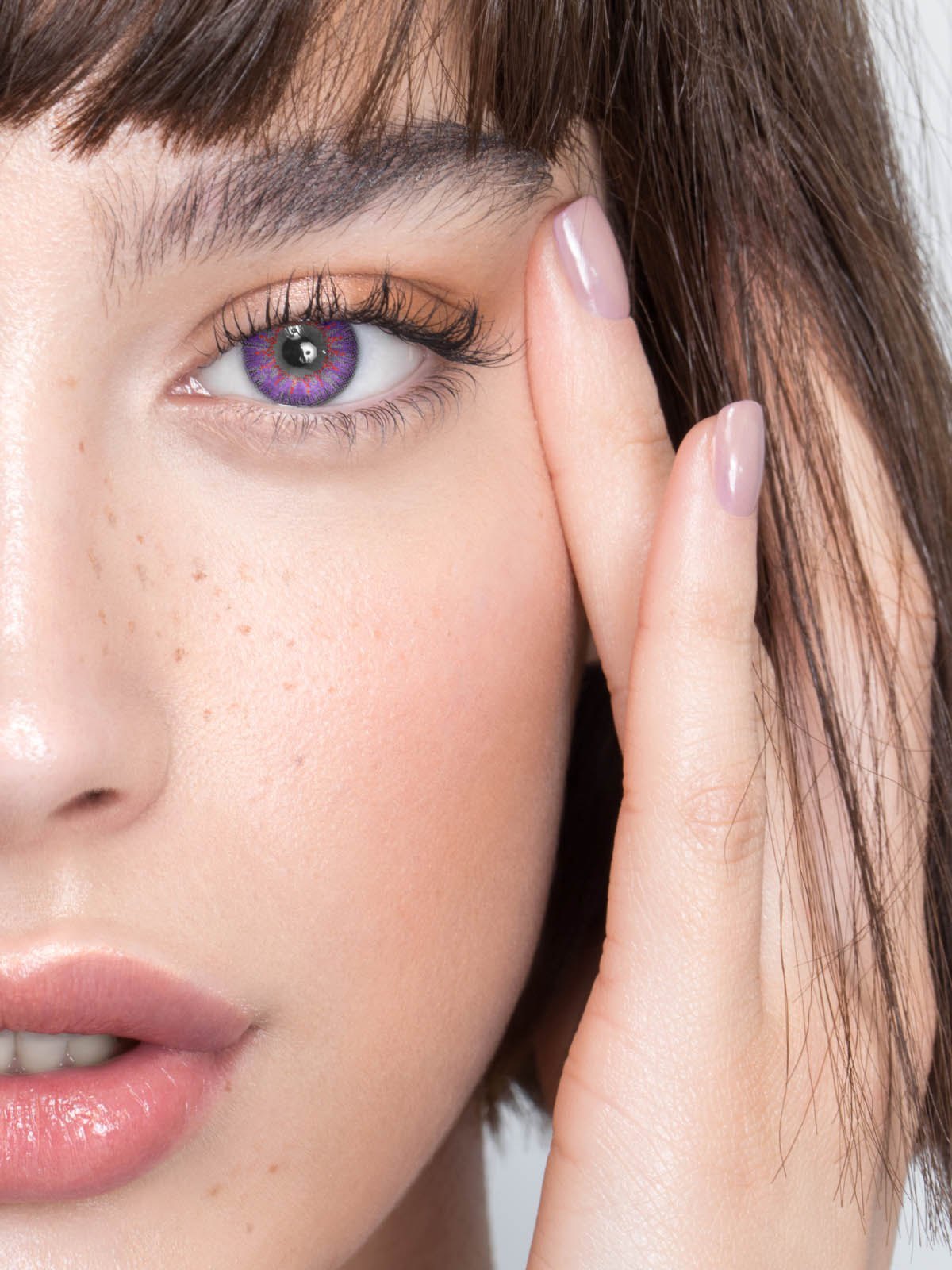 EMMIOL Eyemiol Blaze Lentes De Contacto De Color Púrpura 0.00/6 Meses