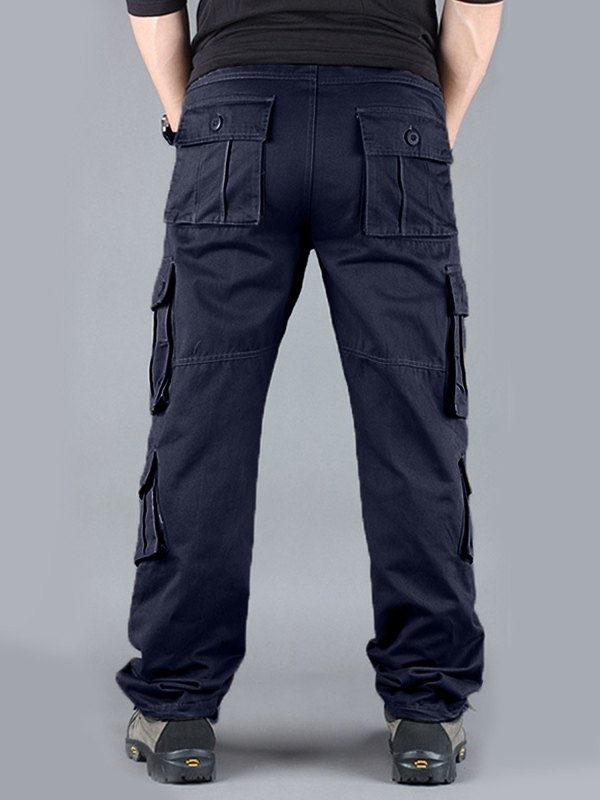 EMMIOL Pantalones cargo utilitarios con múltiples bolsillos para hombre