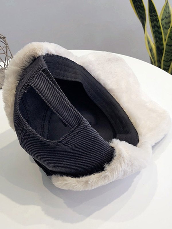 EMMIOL Patchwork Warm Fuzzy Trapper Hat