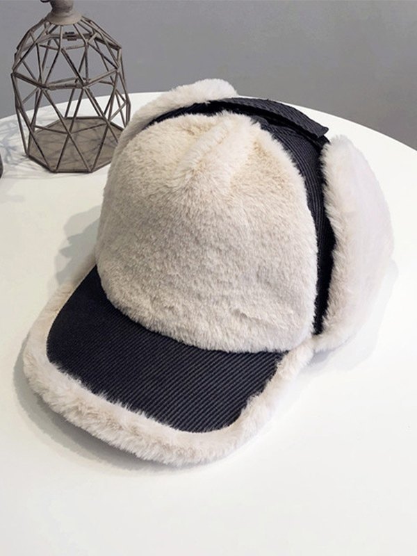 EMMIOL Patchwork Warm Fuzzy Trapper Hat