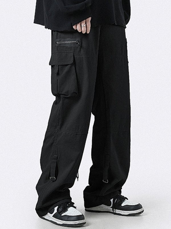 EMMIOL Men's Cotton Pocket Loose Cargo Pants