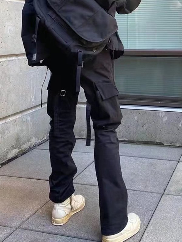 EMMIOL Men's Utility Black Cargo Pants