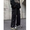 EMMIOL Jeans cargo de hombre con bolsillo con cremallera en el tobillo