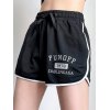 EMMIOL Shorts de delfín con logo vintage bordado
