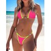 EMMIOL Geripptes Bikini-Set mit Kontrastrand