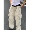 EMMIOL Pantaloni cargo dritti con tasca vintage da uomo