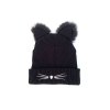 EMMIOL Stickerei Katze gestrickte Beanie-Mütze