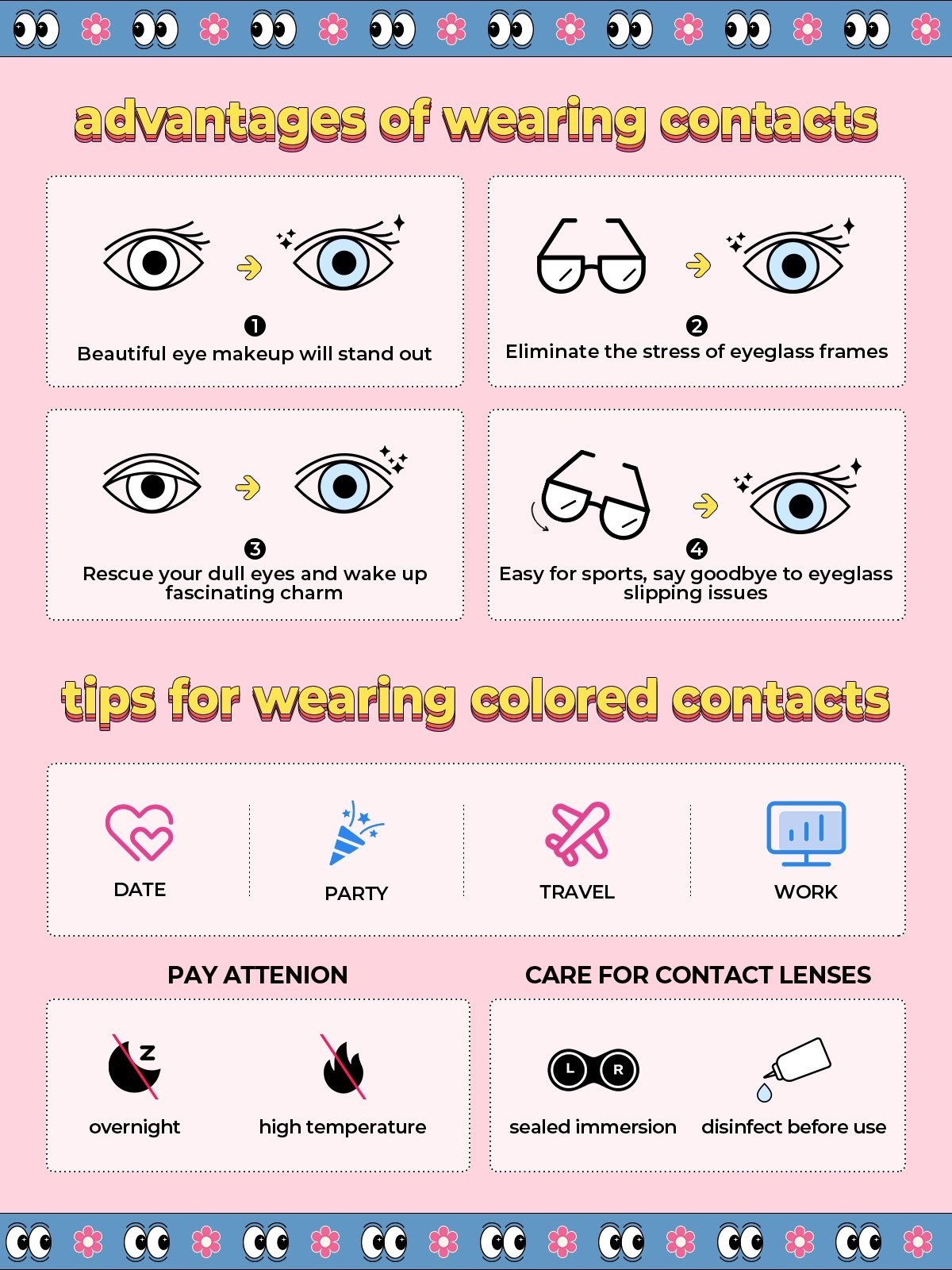 EMMIOL Eyemiol Lentes De Contacto De Color Azul Brumoso 0.00/6 Meses