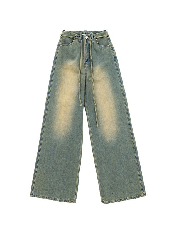 EMMIOL Faded Blue Baggy Boyfriend Jeans