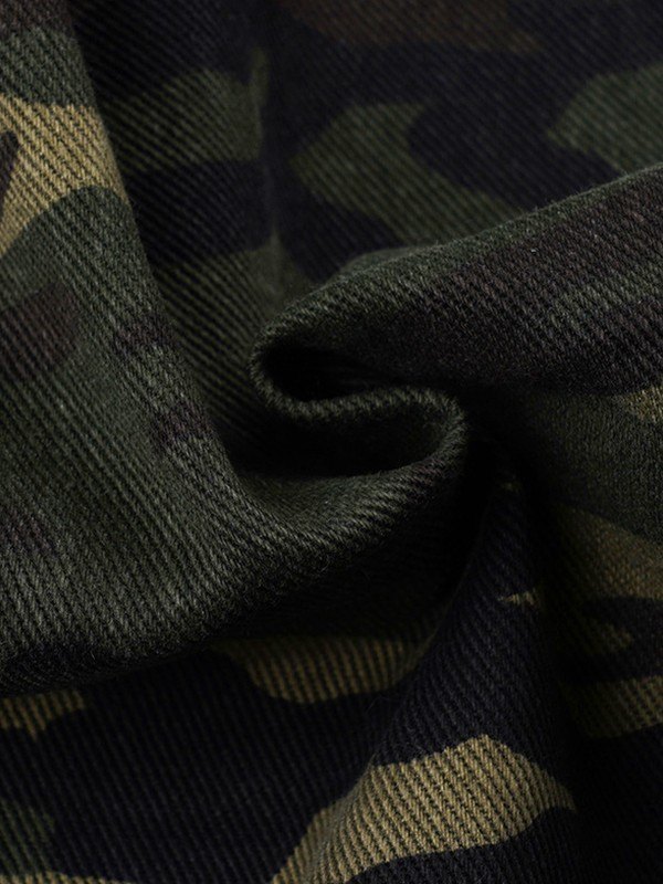 EMMIOL Baggy Camo Cargo-Jeans mit abnehmbarem Riemen