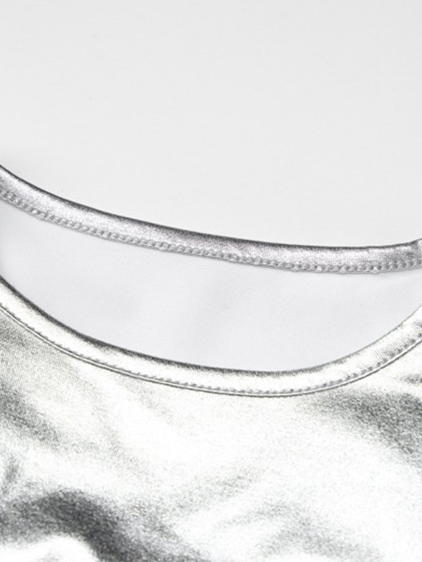 EMMIOL Conjunto de dos piezas en plata metalizada
