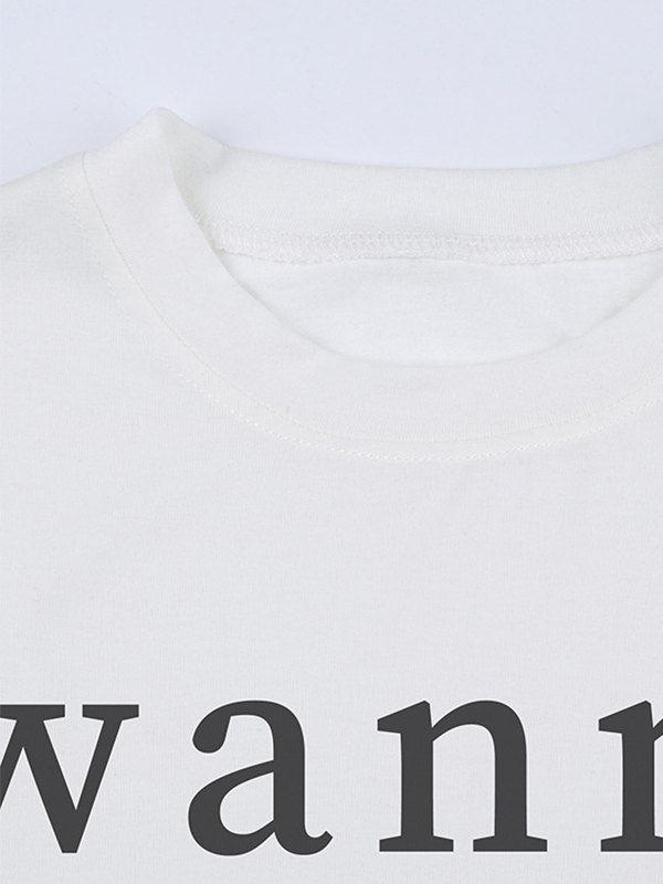 EMMIOL Wanna Run White Crop Top