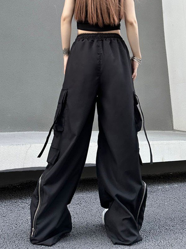EMMIOL Utility Black Baggy Cargo Pants