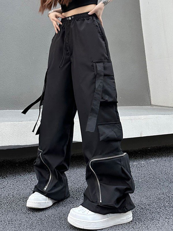 EMMIOL Utility Black Baggy Cargo Pants