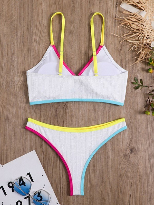 EMMIOL Bikini-Set mit O-Ring-Kontrastbesatz