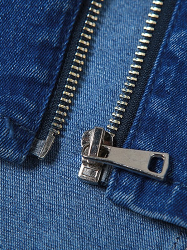 EMMIOL Patchwork Strapless Denim Corset Top