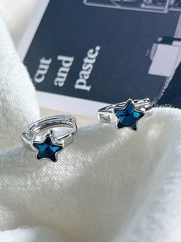 EMMIOL Aretes con dije de estrella azul