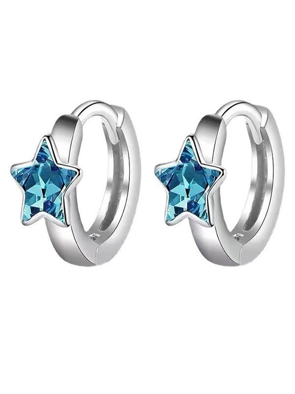 EMMIOL Aretes con dije de estrella azul