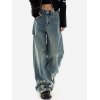 EMMIOL Blaue, zerrissene Baggy Boyfriend-Jeans