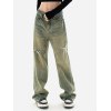 EMMIOL Acid Wash Vintage Ripped Jeans