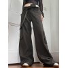 EMMIOL Tie Belt Straight Leg Cargo Pants