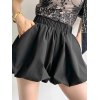 EMMIOL Black Puffy Baggy Shorts