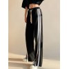 EMMIOL Pantalones de chándal de pierna recta con abertura lateral