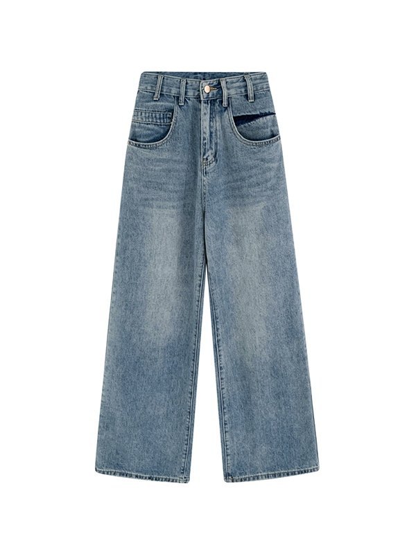 EMMIOL 90s Blue Baggy Boyfriend Jeans