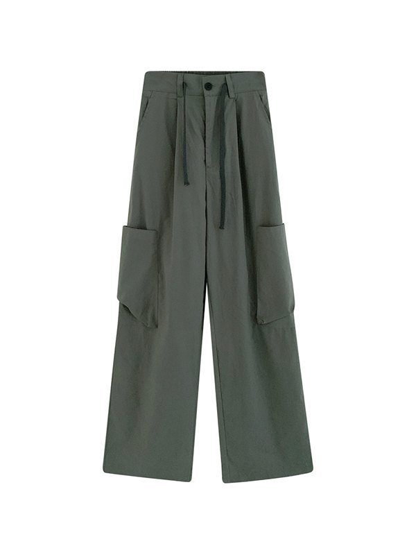 EMMIOL Grüne Cargohose mit Taschenaufnäher