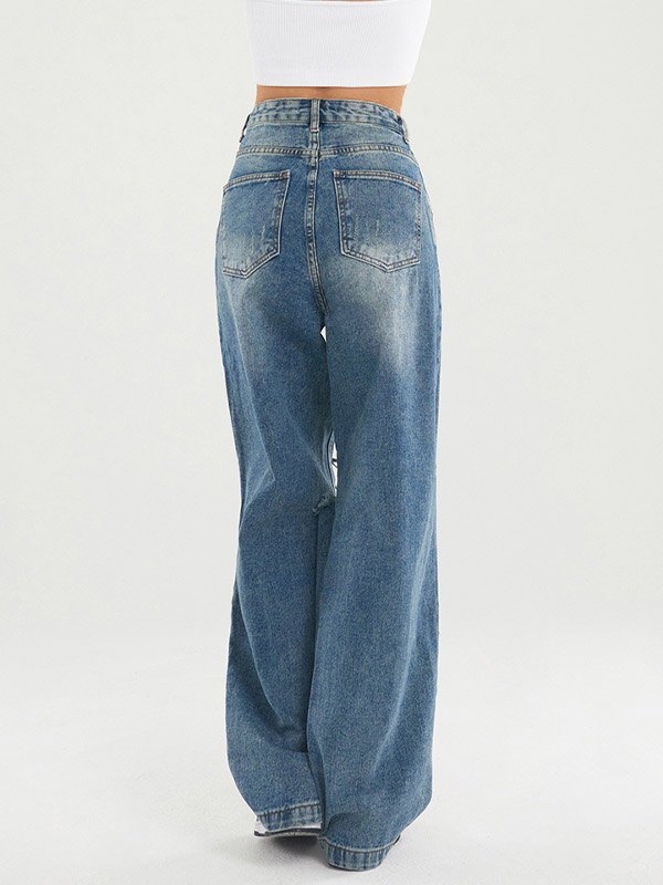 EMMIOL Vaqueros vintage holgados hasta la rodilla