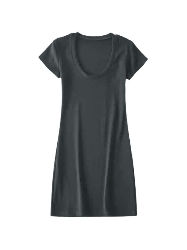 EMMIOL Kurzärmliges, figurbetontes Stretch-Minikleid