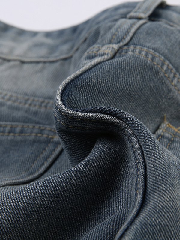 EMMIOL Micro Length Distressed Denim Shorts