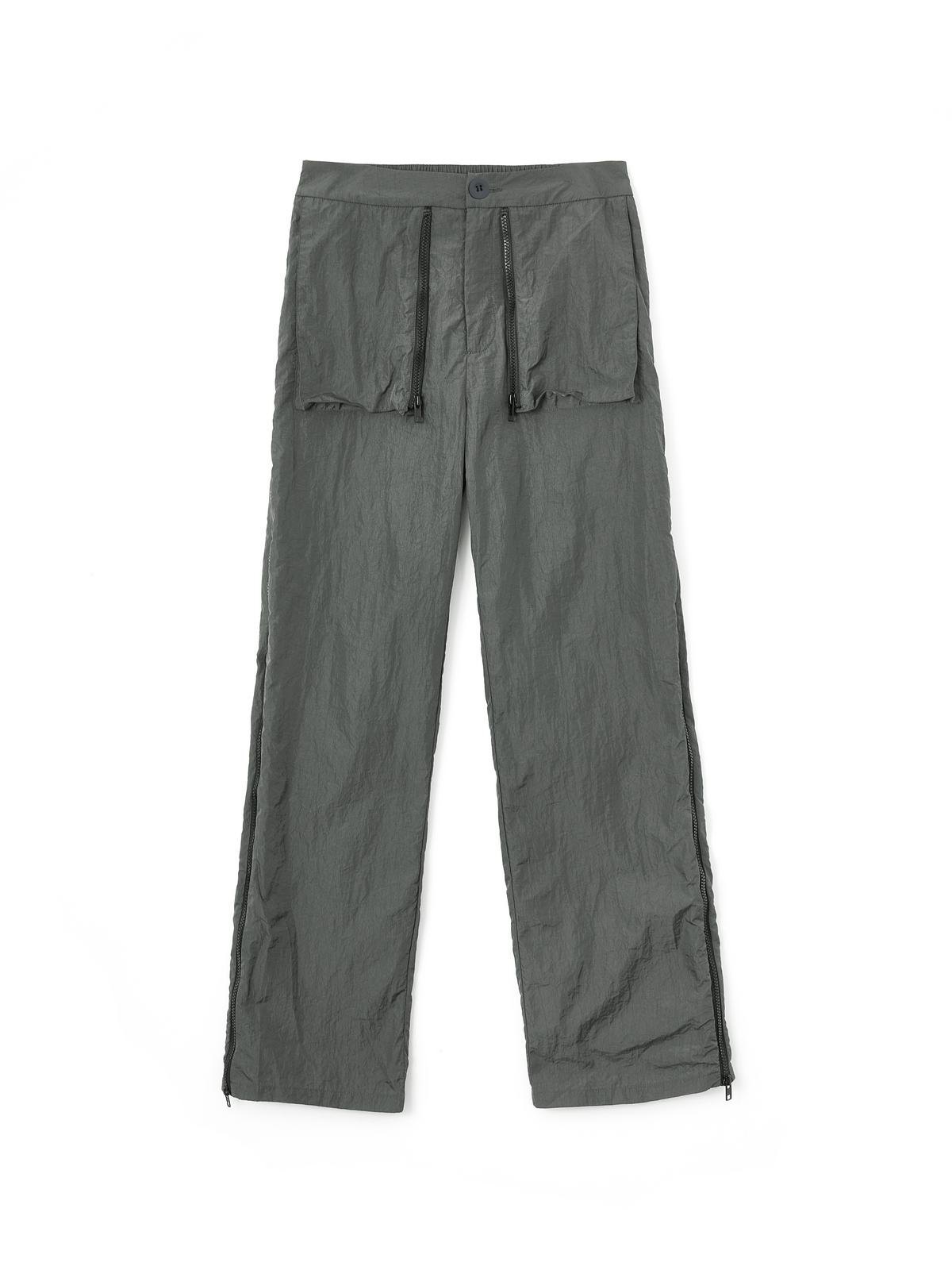 EMMIOL Pantalones cargo con cremallera y pernera recta