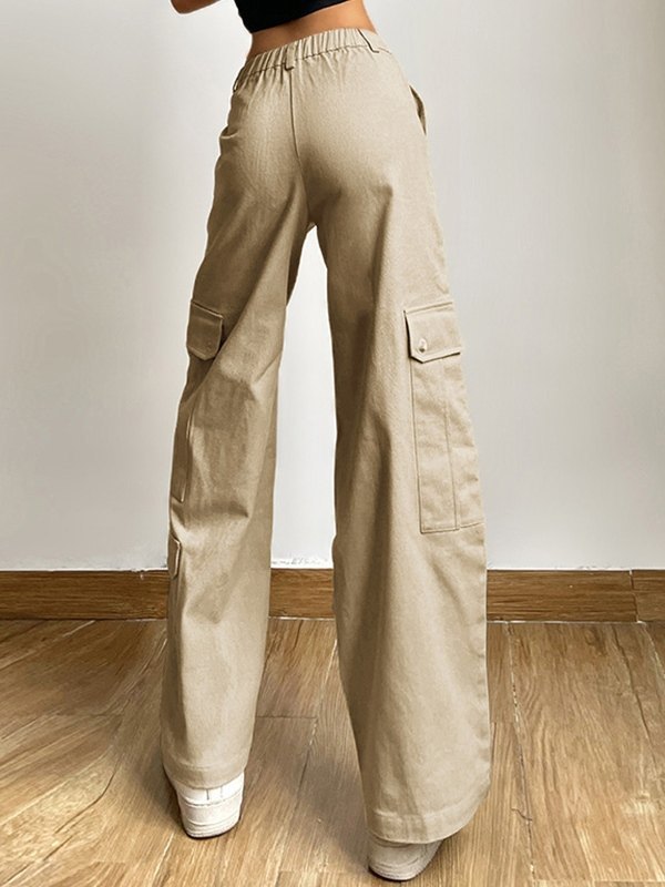 EMMIOL Pantalones cargo de pierna recta Y2K