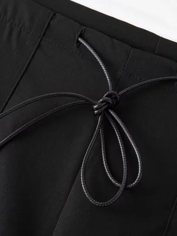 EMMIOL Pantalones cargo baggy paracaídas negros