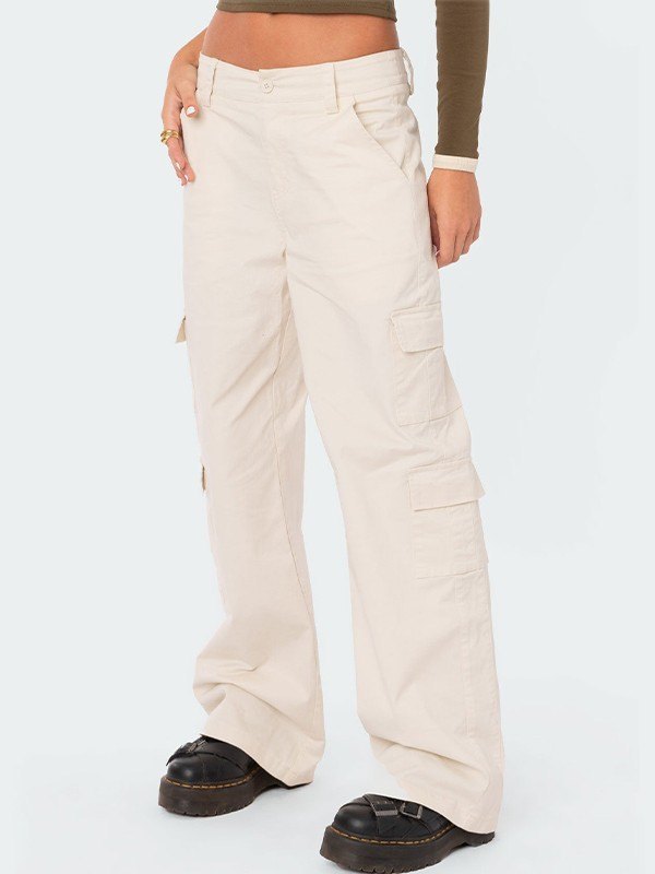 EMMIOL Pocket Detail Baggy Cargo Pants