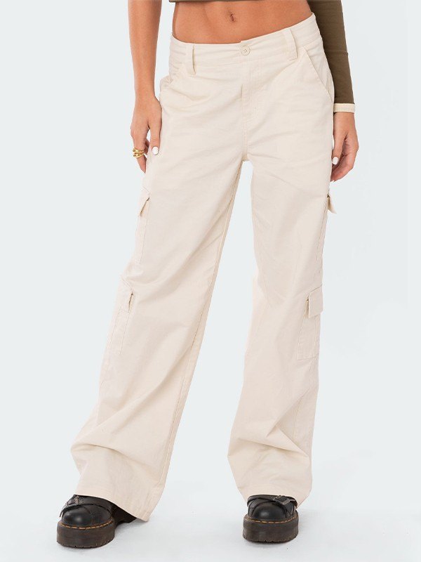 EMMIOL Pocket Detail Baggy Cargo Pants
