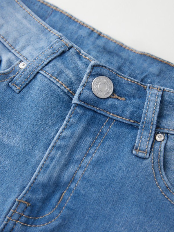 EMMIOL Jeans ajustados elásticos de mezclilla azul clásico