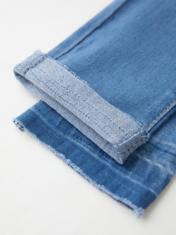 EMMIOL Jeans ajustados elásticos de mezclilla azul clásico