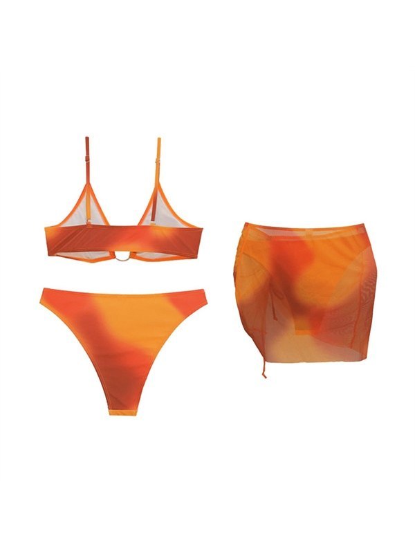 EMMIOL Tie Dye Three Piece Swimsuit
