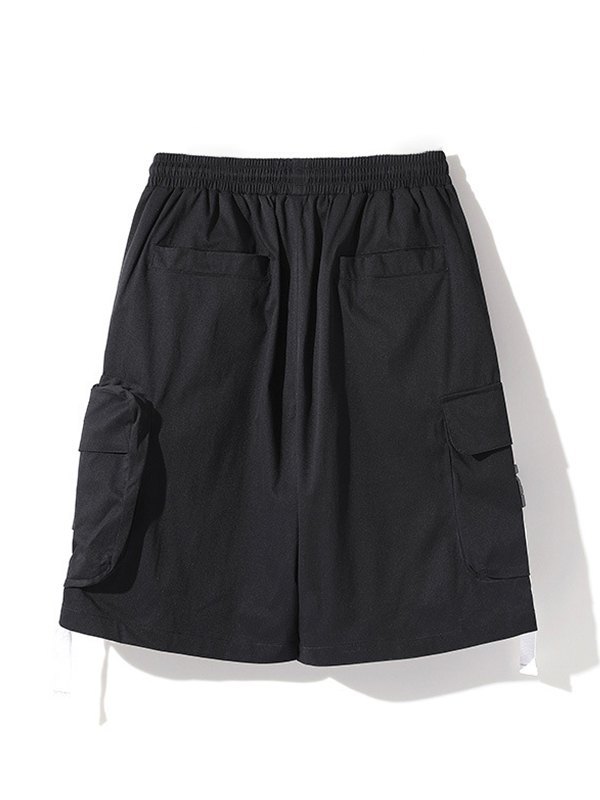 EMMIOL Men's Buckle Pocket Loose Cargo Shorts